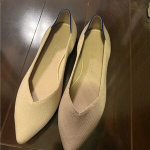 Rothy's Beige and Blue Women's Flats